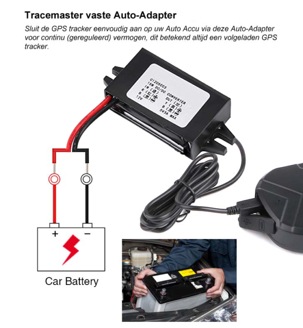 Tracemaster – Inbouw adapter auto – Micro USB - Afbeelding 4